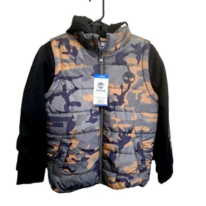 NEW Timberland Youth BOYS Hybrid Jacket HOODED Holiday SALE!! MSRP $79 - Picture 1 of 4