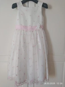 Kommunionkleid, Blumenmädchen Kleid, Weiß Größe 128 - Bild 1 von 8