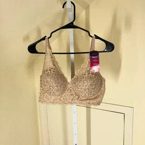 Maidenform Damen-BH kabellos wandelbar Schaumstoffschalen beige Größe 40B neu mit Etikett - Bild 1 von 6