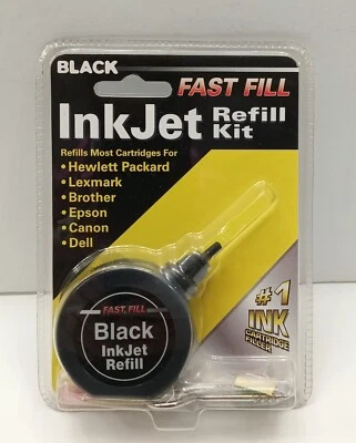 NEW BLACK FAST FILL INKJET REFILL KIT - Image 1 of 2