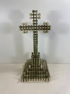 Vintage Handmade Tramp Art 22 1/4"high Cross - Picture 1 of 19