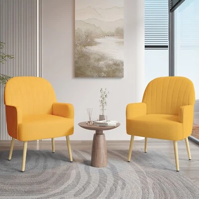 Moderna silla ergonómica de terciopelo cómodas sillas de barril para dormitorio Foto 1 de 4