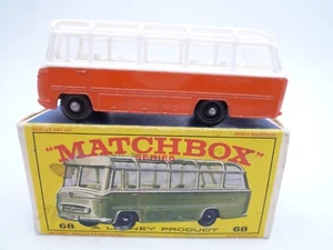 VINTAGE MATCHBOX LESNEY No.68b MERCEDES BENZ COACH IN ORIGINAL BOX 1965 - Picture 1 of 6
