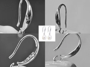 Teardrop  925 Stamped Silver Coated Earring Jewellery Hooks Practice Findings - Picture 1 of 6