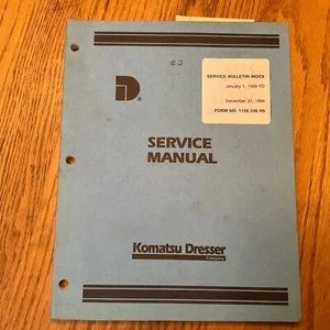 DRESSER International KOMATSU SERVICE BULLETIN INDEX MANUAL GUIDE BOOK 1989-1994 - Picture 1 of 4