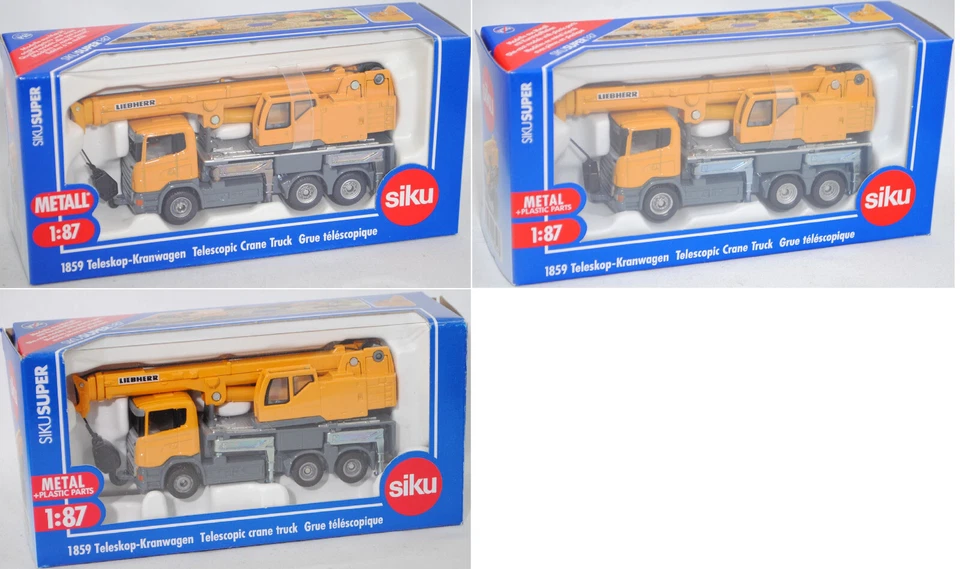 Siku 1859 LIEBHERR LTF 1035-3.1 Teleskop-Aufbaukran auf Scania R380, 1:87 - Bild 1 von 1