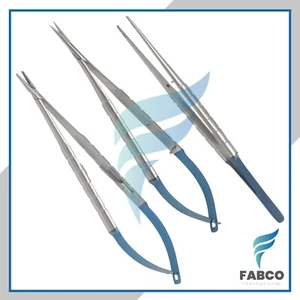 3 TC Supporto ago Castroviejo forbici forbici microchirurgia dentale blu - Foto 1 di 4