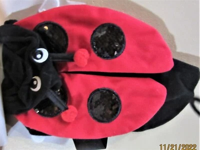 Primavera Rojo Dama Bug M Perro Disfraz Sudadera con Capucha Negro Lentejuelas Alas Lunares Foto 1 de 4