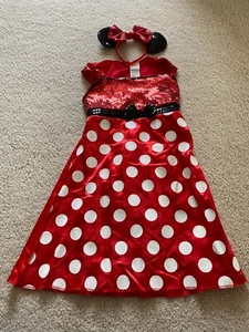 Girl's Disney Minnie Mouse Dress Costume Large 10/12 Halloween Dress - Picture 1 of 9