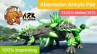 ark ascended pve Aberration Ankylo Pair, 1335% Melee, Joker, 100% Imprinting