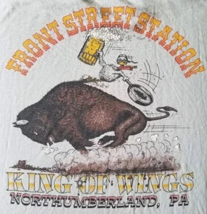 VTG. GENUINE FRONT STREET STATION NORTH UMBERLAND PA GRAPHIC- T-SHIRT-XL-RARE - Picture 1 of 8