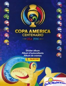 2016 Panini Copa America Centenario 64 Page Sticker Collectors Album-10 Stickers - Picture 1 of 4