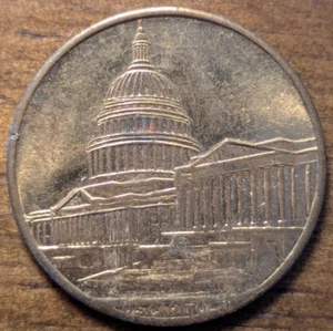 Washington DC District of Columbia US National Capitol Pictorial Image Token - Picture 1 of 4