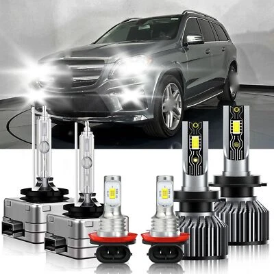 Faro LED HID haz alto bajo + luz antiniebla para Mercedes-Benz GL500 2008-2011 6x Foto 1 de 4