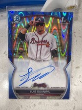 2023 Bowman Chrome Luis Guanipa Blue RayWave Refractor Auto Prospect 52/150