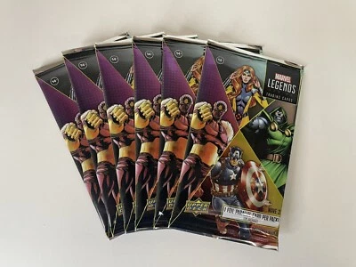 MARVEL LEGENDS Series Trading Cards Packs - Wave 3 Sealed - Lot of 6 - Image 1 of 2