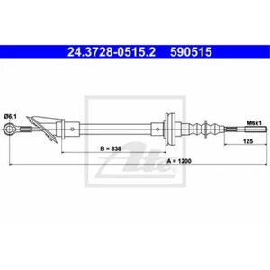 Cable de embrague ATE cable de embrague para Fiat Ducato plataforma/chasis Peugeot - Imagen 1 de 1
