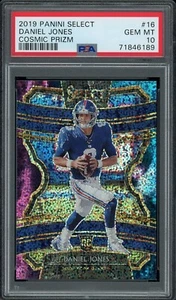 💎【 PANINI SELECT 2019 】- DANIEL JONES - COSMIC PRIZM - PSA 10 💎 - Picture 1 of 2