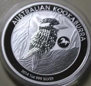 Australien 1 Dollar 2014-P Kookaburra Silber 1 oz #F7132 ST-BU Privy Horse - Bild 1 von 5
