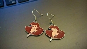 Disney Princess Ariel Little Mermaid Heads Enamel Earrings - Picture 1 of 1