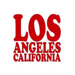 Autocollant vinyle Los Angeles California autocollant BRILLANT ROUGE 10 x 10 cm - Photo 1/2
