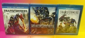 3 NEW Transformers (Blu-ray/DVD Set Lot Dark Moon, Extinction, Revenge of Fallen - Picture 1 of 1