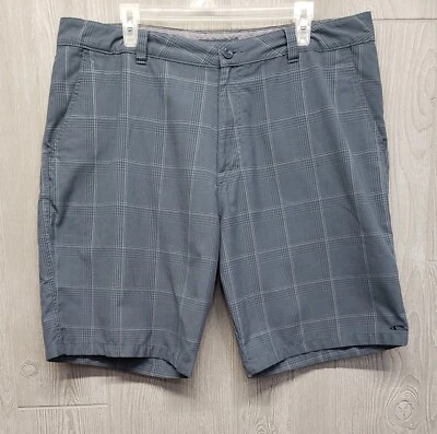 Pantalones Cortos Oneill Para Hombre 38 Bermudas Performance Gris Cuadros 9" Entrepierna Bordada Foto 1 de 4