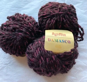 Katia Damasco 44yds wool viscose plum raisin Spain - Picture 1 of 4