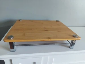 Tray Portable Bamboo mini table. Laptop bamboo mini desk.Breakfast bamboo tray. - Bild 1 von 11