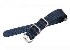 Blaues 5 Ring PVD SCHWERES ballistisches Nylon G10 Militär Uhrenarmband Armband - Bild 1 von 4