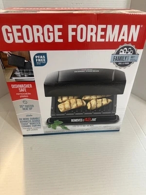 George Foreman 4-Serving Removable Plate Grill and Panini Press, Family Size  - Image 1 of 4