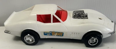 Vintage White Corvette Stingray Red Interior Processed Plastic USA 1/25 ? - Image 1 of 4