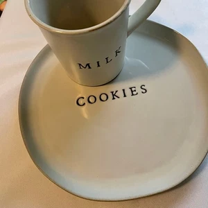 Hearth and Hand Magnolia Stoneware Milk & Cookies Plate Coffee Tea Cup Mug - Picture 1 of 9