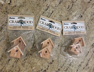 ¡Nuevo! LOTE DE 3 CASAS PARA PÁJAROS DARICE Craftwood MADERA 2" Doble Piso SIN TERMINAR - Imagen 1 de 8