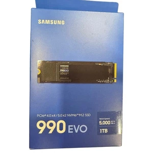 Samsung - 990 EVO 1TB Internal SSD PCle Gen 4x4 NVMe New Sealed MZ-V9PE1T0B/AM - Afbeelding 1 van 2