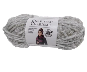 LOOPS & THREADS CHARISMA CLOUD Yarn Skein 86 yd PATTERN INCLUDED Light Gray - Picture 1 of 6