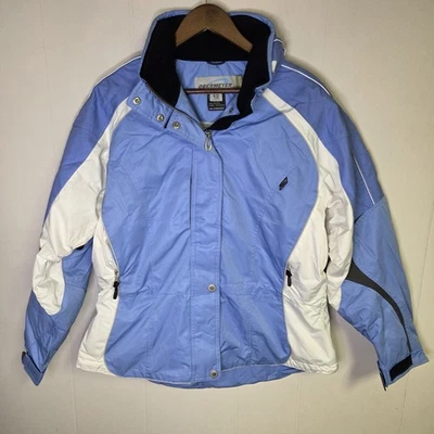 Obermeyer Ridgeline Winter Ski Jacket Coat Womens Blue White Size 12 - Image 1 of 4