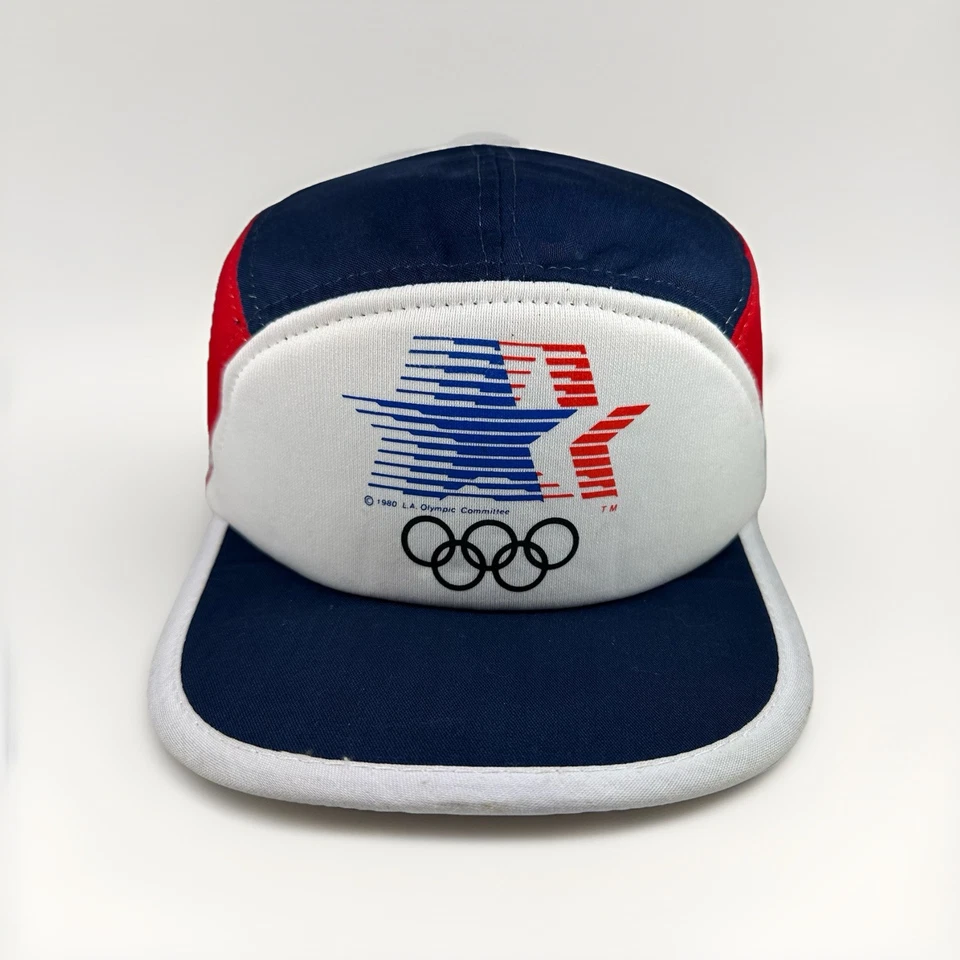 Gorra vintage de los Juegos Olímpicos de 1980 Comité Olímpico 5 paneles Snapback Cap, Adidas Foto 1 de 4