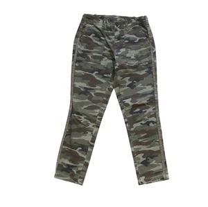 G1 Goods Surplus Camo Camouflage Pants Womens 2 Green Brown Cotton Mid Rise - Picture 1 of 12