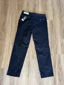 Lauren Ralph Lauren Navy Blue Corduroy Pants Flat Front Pant 34W x 32L - Picture 1 of 6