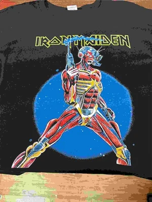 Iron Maiden - Somewhere on Tour 1987 Black T-Shirt Size S to 2XL - Image 1 of 4