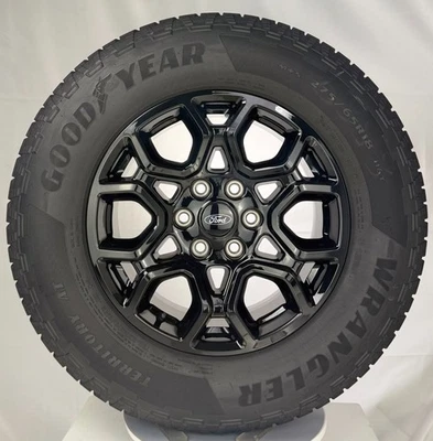 Ford F150 OEM 18" Black Wheels Goodyear AT Tires Fits 2015-2025 TPMS LUG NUTS Foto 1 de 4