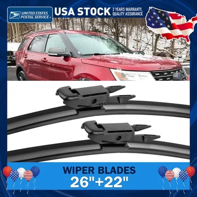 2 piezas limpiaparabrisas impermeables OEM de 26"+22" para Toyota Tundra 2006-2021 Foto 1 de 4