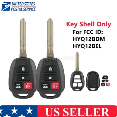 2 para Toyota Camry 2012 2013 2014 2015 2016 2017 mando a distancia llavero carcasa cubierta Foto 1 de 4