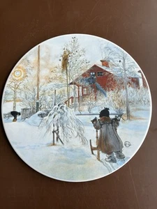 Royal Copenhagen -Carl Larsson “ The Yard & The Wash House “ Porcelain Plaque - Picture 1 of 11