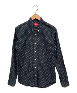SUPREME Polka Dot Shirt Size: S Navy Men - Picture 1 of 2