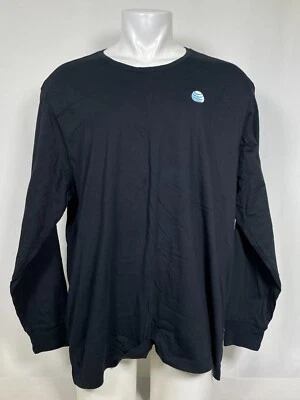 AT&T Lands' End Black Long Sleeve Embroidered Employee Uniform T-Shirt Men's 3XL - Image 1 of 4