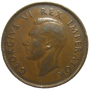 SOUTH AFRICA. 1 PENNY, 1941. KING GEORGE VI. - Picture 1 of 2