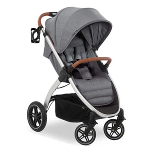 hauck Uptown Deluxe Folding Stroller with Cup Holder and Canopy, Melange Grey - Picture 1 of 9