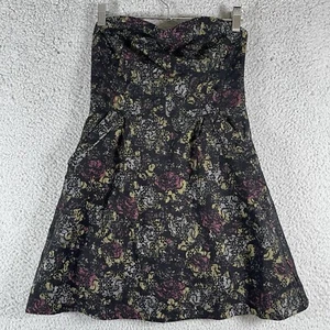 Free People Sweetheart Mini Dress Smocked Size 6 Black Floral Lace Pockets - Picture 1 of 13